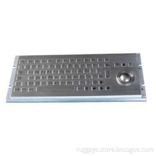 MINI Industrial Metal Keyboard with Trackball / kiosk metal